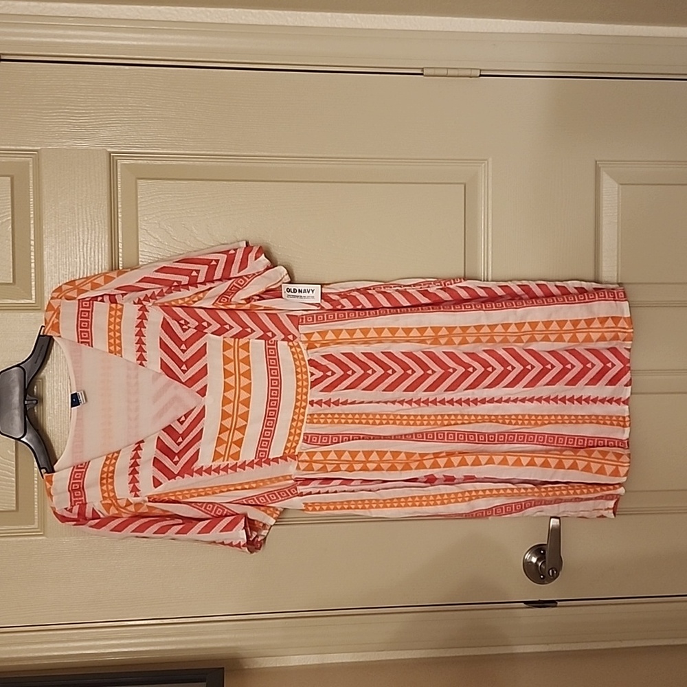 Old Navy Neon Pink & Orange Dress